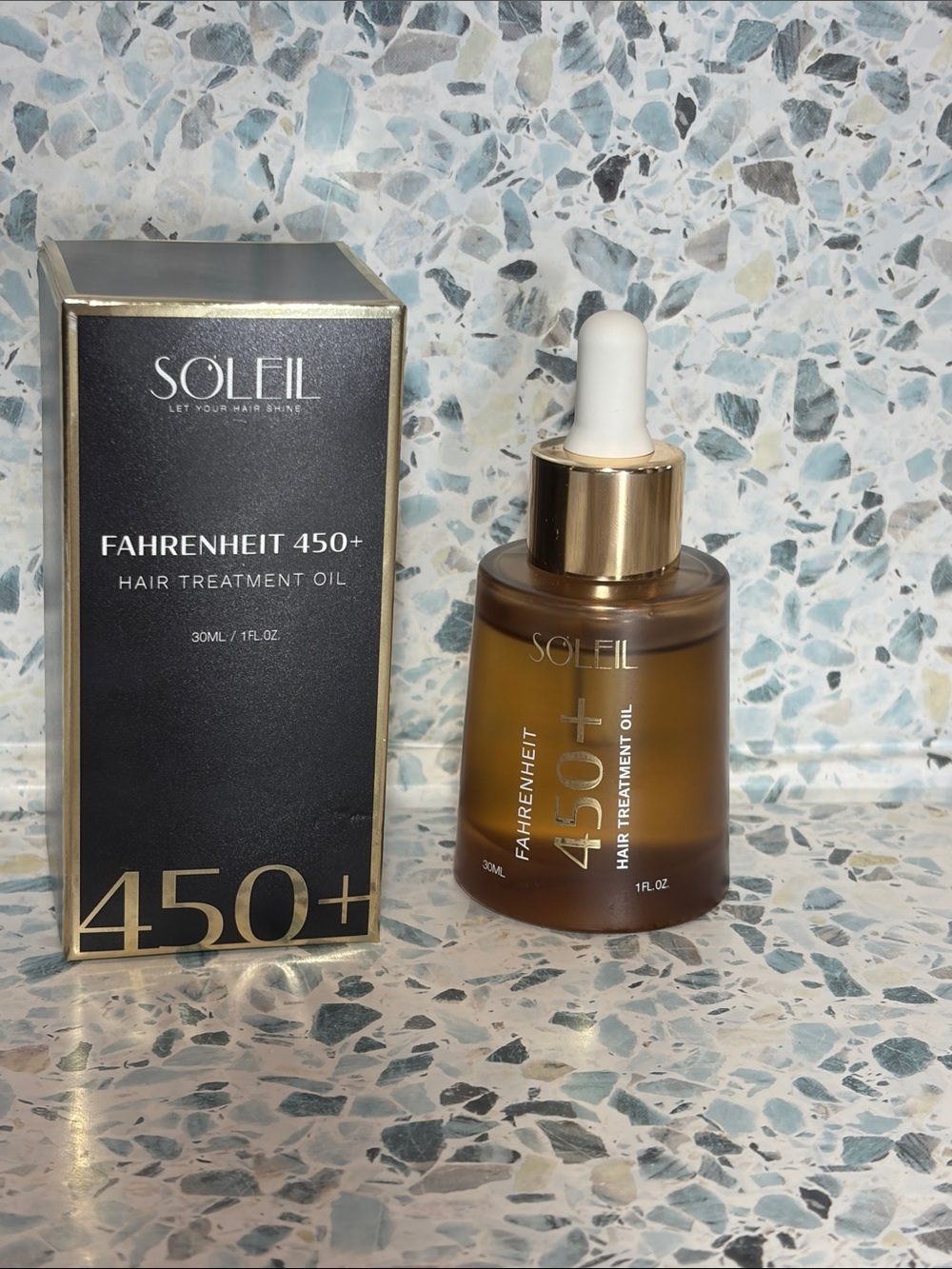 Soleil Fahrenheit 450+ Hair Treatment Oil 1 oz 30ml Heat Protectant NIB
